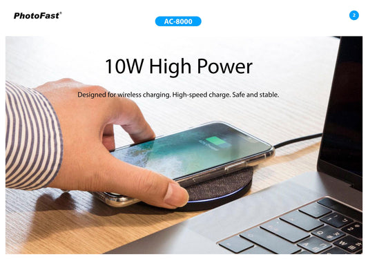 Photofast Aircharge Qi Compatible 10W Fast Charge (Sku:Ac8000)