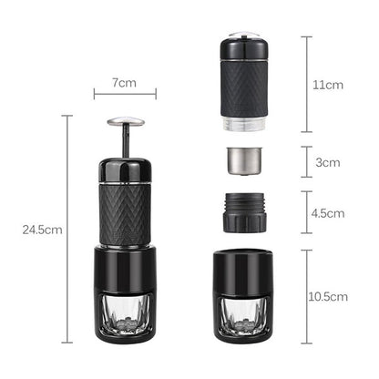 Coffee Maker Portable Espresso Quick Cold Brew Manual Coffee Maker- Black