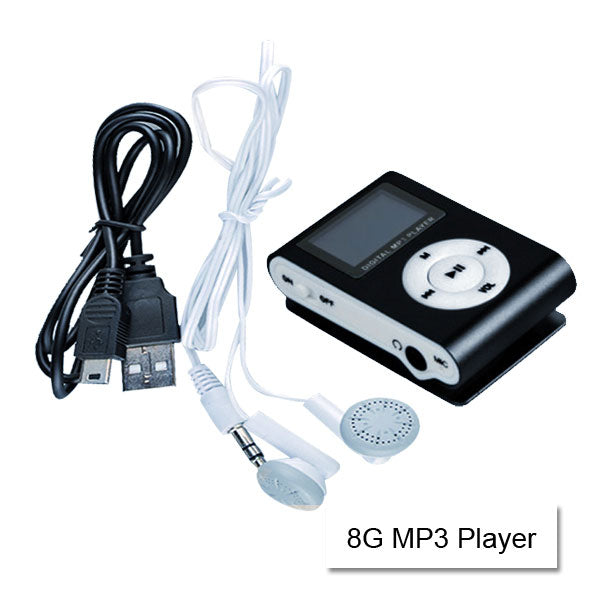 16G Mp3 Music Player With Usb Cable & Earphone Silver