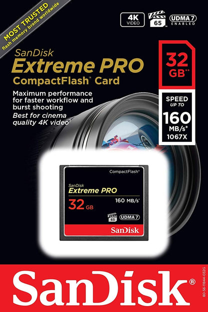 Extreme Pro 32Gb Compactflash 160Mb/S (Sdcfxps-032G)