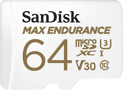 Max Endurance Microsdxc Card Sqqvr 64G (30 000 Hrs) Uhs-I C10 U3 V30