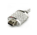 16GB Crystal Lock Pendant USB (Silver)