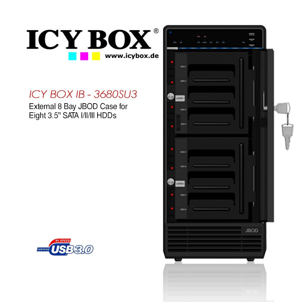  ICY BOX External 8x JBOD enclosure for 8x 3.5