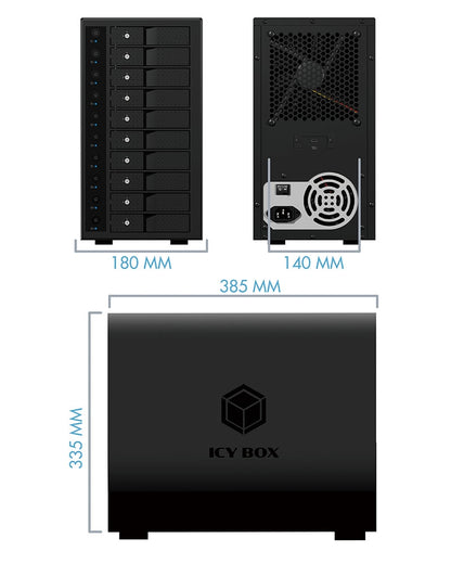 Single Enclosure For 10X Hdd With Usb 3.1 (Gen 2) Type-C
