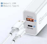 18W Pd Quick Charger Au Plug With Usb And Type C Port  Sdc-18Wacb