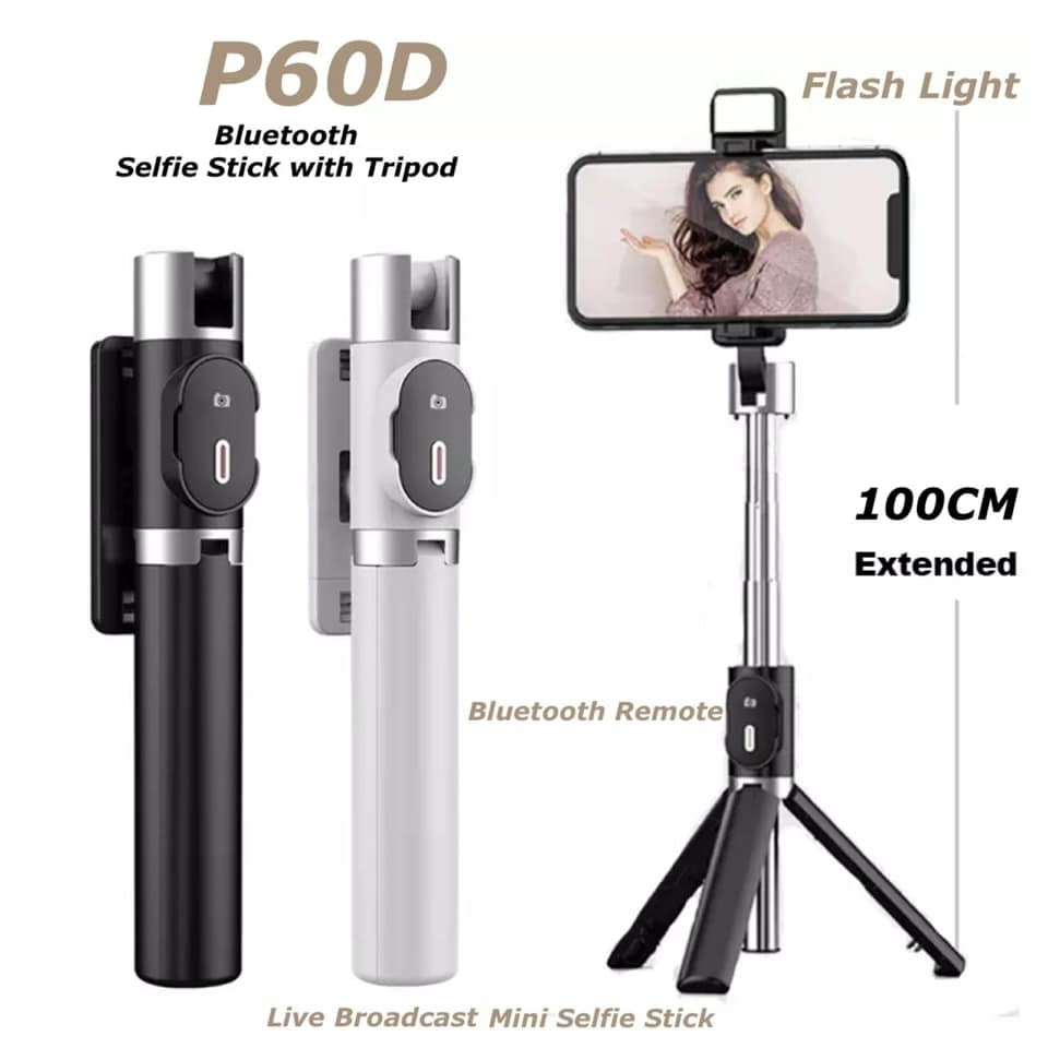 P60 Bluetooth Selfie Stick And Tripod With Remote