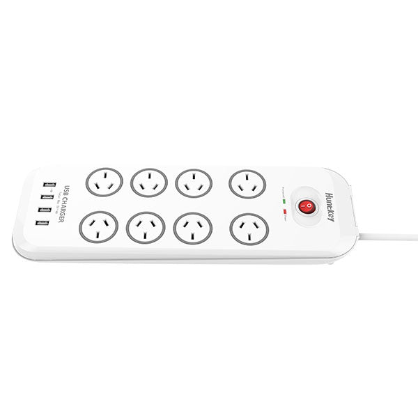 Power Board With 8 Sockets And 4 Usb Charging Port  And Surge Protection (Total 4.0A)