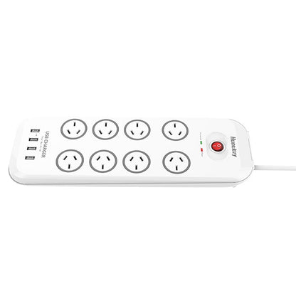 Power Board With 8 Sockets And 4 Usb Charging Port  And Surge Protection (Total 4.0A)