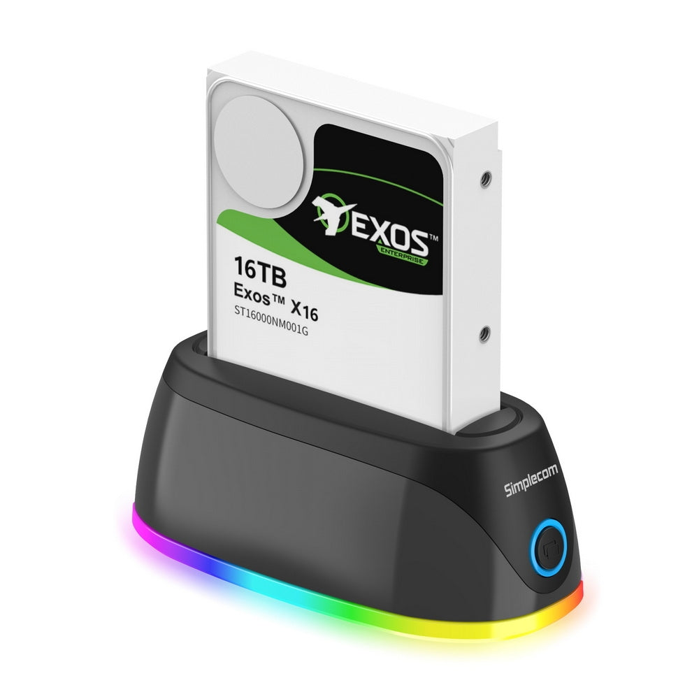 Sd336 Usb 3.0 Docking Station For 2.5" And 3.5" Sata Drive With Rgb Lighting
