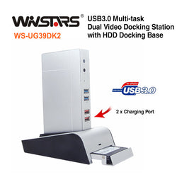 Usb3.0 Multi-Task Dual Video  Docking Station With Hdd Docking Base