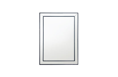 Black Beaded Framed Mirror - Rectangle 80Cm X 110Cm