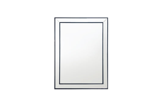Black Beaded Framed Mirror - Rectangle 80Cm X 110Cm