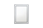 Black Beaded Framed Mirror - Rectangle 80Cm X 110Cm
