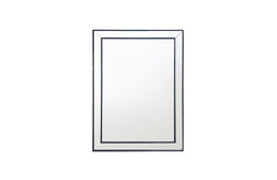 Black Beaded Framed Mirror - Rectangle 80Cm X 110Cm