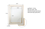 Black Beaded Framed Mirror - Rectangle 80Cm X 110Cm
