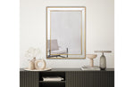 Gold Beaded Framed Mirror - Rectangle 80Cm X 110Cm