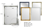 French Provincial Ornate Mirror - Antique Silver - Small 80cm x 110cm