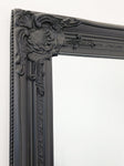 French Provincial Ornate Mirror - Black - Small 80cm x 110cm