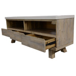 150Cm Entertainment Tv Unit With Concrete Top - White