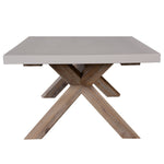 120Cm Coffee Table With Concrete Top - White