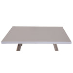 120Cm Coffee Table With Concrete Top - White