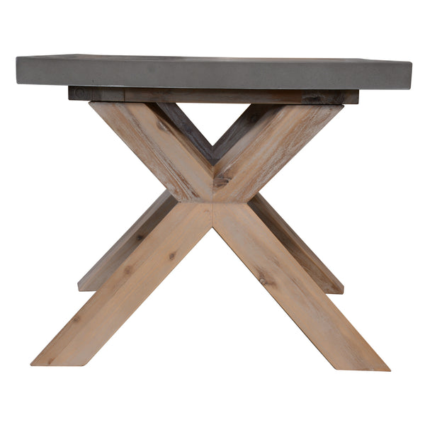  60Cm Square Lamp Table With Concrete Top - Grey