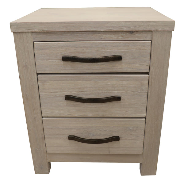  Bedside Tables 3 Drawers Storage Cabinet Shelf Side End Table - White