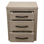 Bedside Tables 3 Drawers Storage Cabinet Shelf Side End Table - White