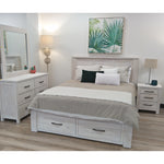 Tallboy 5 Chest Of Drawers Solid Ash Wood Bed Storage Cabinet - White