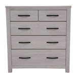 Tallboy 5 Chest Of Drawers Solid Ash Wood Bed Storage Cabinet - White