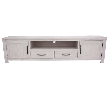 Entertainment Tv Unit 216Cm 2 Drawer 2 Door Mt Ash Wood - White