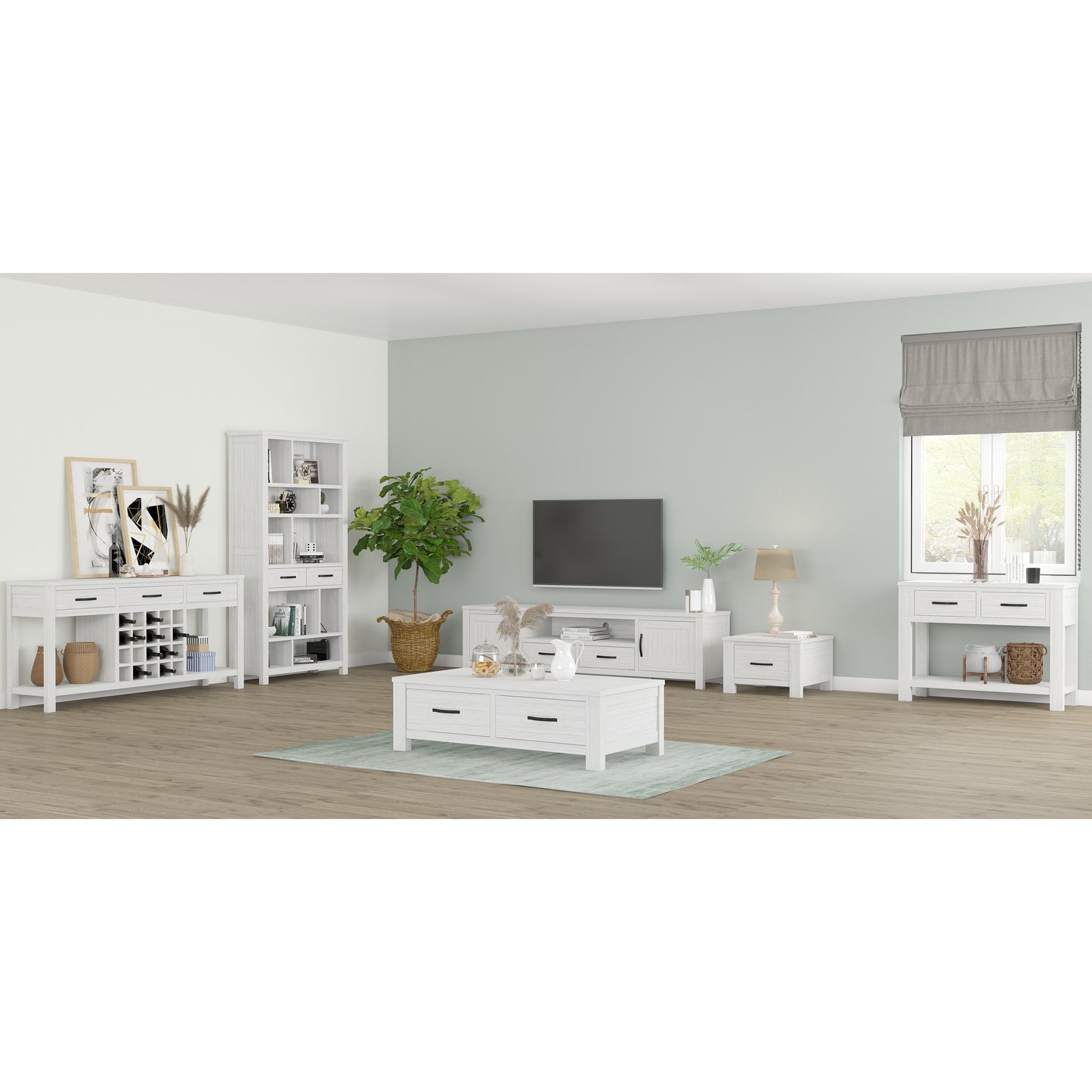 Lamp Table 60Cm Coffee Side Laptop Desk Bedside Sofa End - White