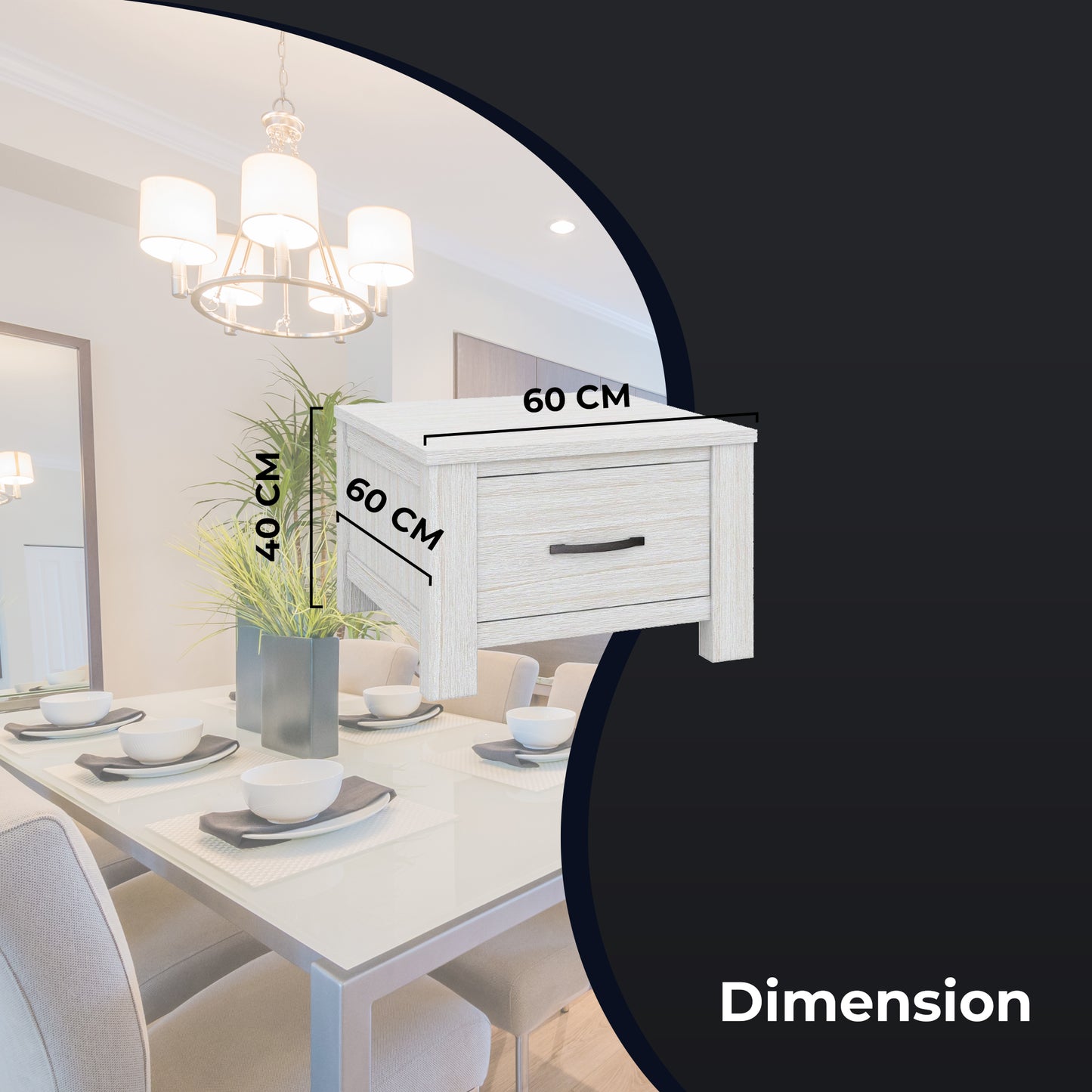 Lamp Table 60Cm Coffee Side Laptop Desk Bedside Sofa End - White