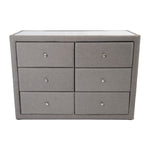 Dresser 6 Chest Of Drawers Bedroom Storage Cabinet - Light Grey