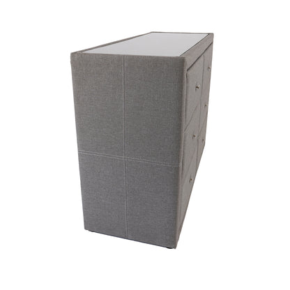 Dresser 6 Chest Of Drawers Bedroom Storage Cabinet - Light Grey