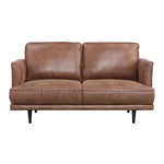 2 Seater Sofa Fabric Uplholstered Lounge Couch Brown