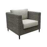 1 Seater Outdoor Sofa Armchair Rattan Wicker Lounge Light Grey