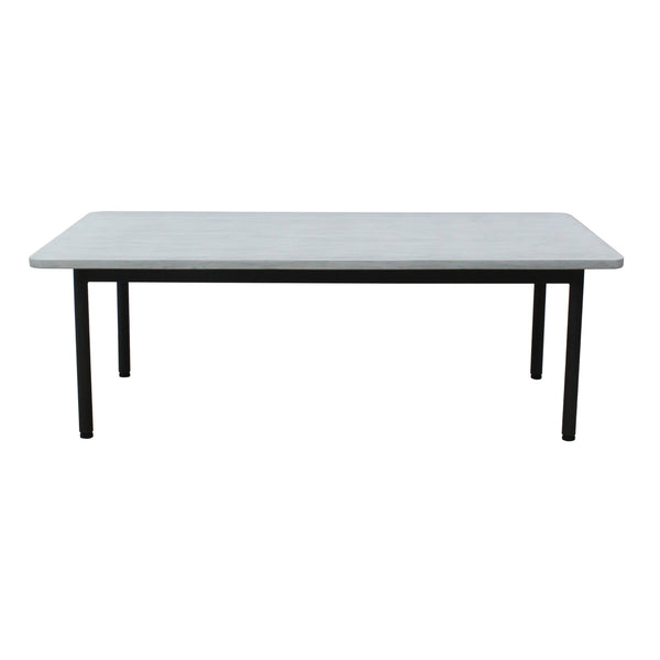  120Cm Outdoor Coffee Table Glass Concrete Top