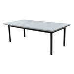 120Cm Outdoor Coffee Table Glass Concrete Top