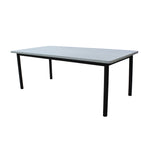 240Cm 8 Seater Outdoor Dining Table Glass Concrete Top