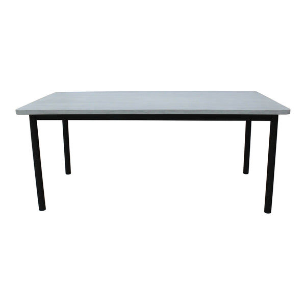  180Cm 6 Seater Outdoor Dining Table Glass Concrete Top