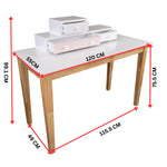 Kids Children Study Computer Desk Table Rubber Wood - Grey/Pink