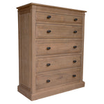 Tallboy 5 Chest Of Drawers Bed Storage Cabinet Stand - Natural