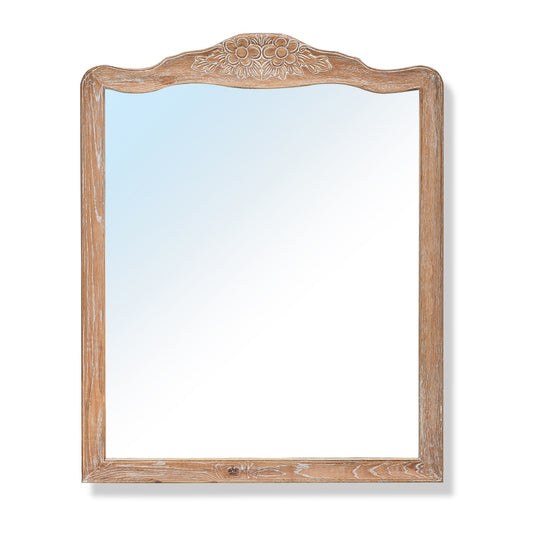 Dresser Mirror Vanity Dressing Table Solid Oak Wood Frame Oak