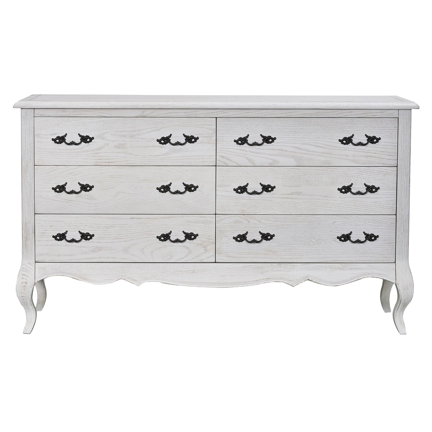Dresser 6 Chest Of Drawers Storage Cabinet Distressed White