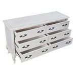 Dresser 6 Chest Of Drawers Storage Cabinet Distressed White