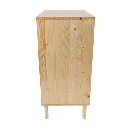 Tallboy 3 Chest Of Drawers Solid Pine Wood Bed Storage Cabinet