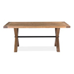 190Cm Dining Table Timber Wood Natural