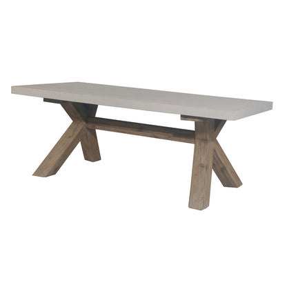 Outdoor Polycement Top Coffee Table White