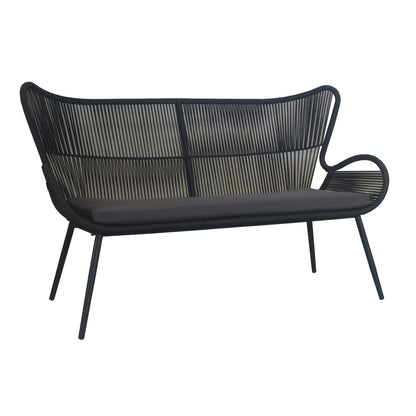 4Pc Outdoor Sofa Set With Cement Top Coffee Table 
